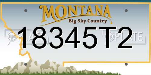 18345T2 Montana License Plate