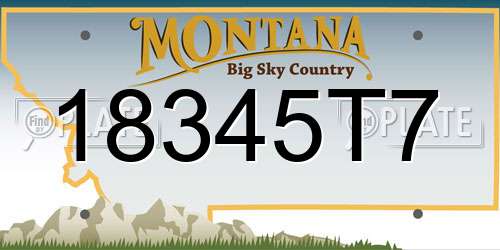 18345T7 Montana License Plate