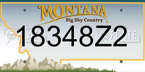 18348Z2 Montana License Plate