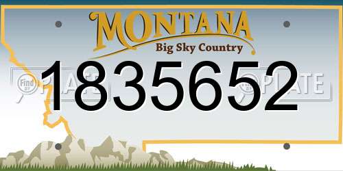 1835652 Montana License Plate