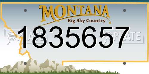 1835657 Montana License Plate