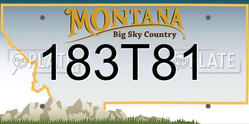 183T81 Montana License Plate