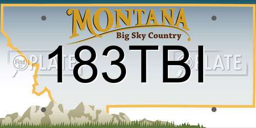 183TBI Montana License Plate