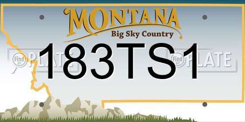183TS1 Montana License Plate