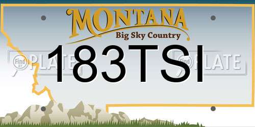 183TSI Montana License Plate