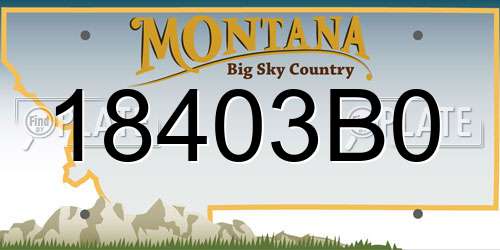 18403B0 Montana License Plate