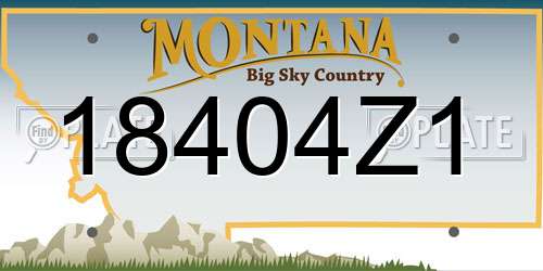 18404Z1 Montana License Plate