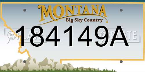 184149A Montana License Plate