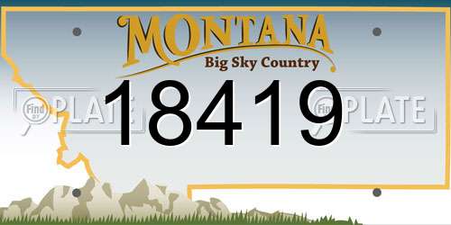 18419 Montana License Plate