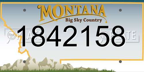 1842158 Montana License Plate