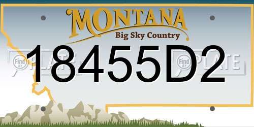 18455D2 Montana License Plate
