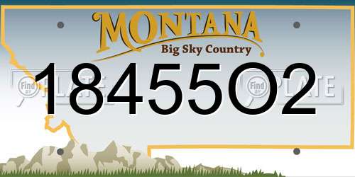 18455O2 Montana License Plate