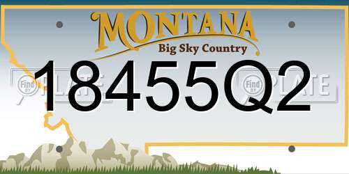 18455Q2 Montana License Plate