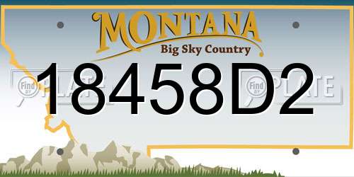 18458D2 Montana License Plate