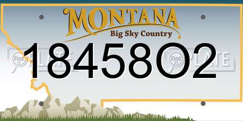 18458O2 Montana License Plate