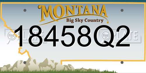 18458Q2 Montana License Plate