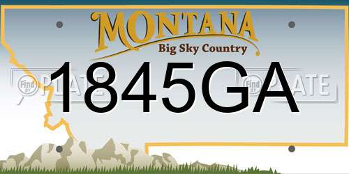 1845GA Montana License Plate
