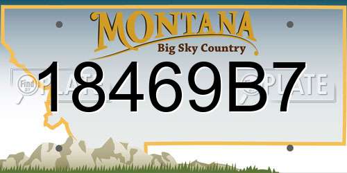 18469B7 Montana License Plate
