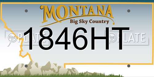 1846HT Montana License Plate
