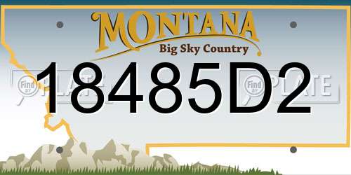 18485D2 Montana License Plate