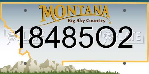 18485O2 Montana License Plate