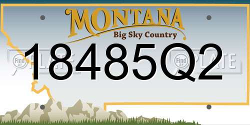 18485Q2 Montana License Plate