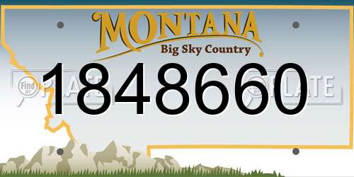1848660 Montana License Plate