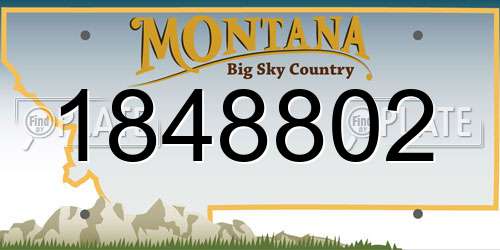 1848802 Montana License Plate