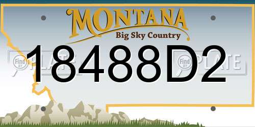 18488D2 Montana License Plate