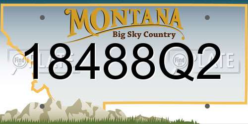18488Q2 Montana License Plate