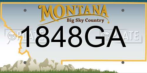 1848GA Montana License Plate