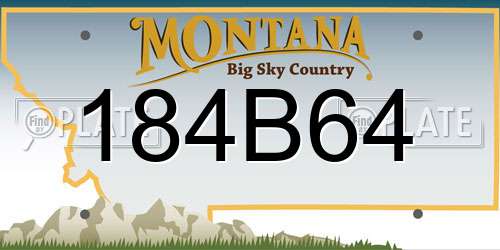 184B64 Montana License Plate