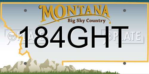 184GHT Montana License Plate