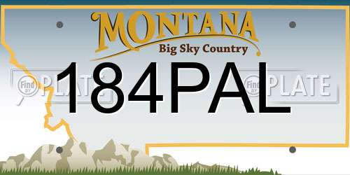184PAL Montana License Plate