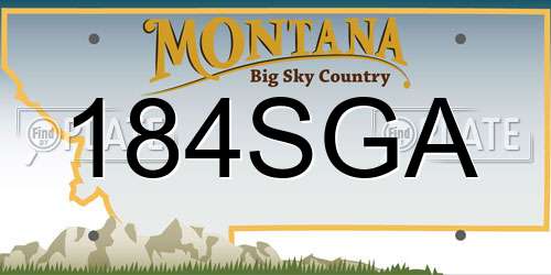 184SGA Montana License Plate