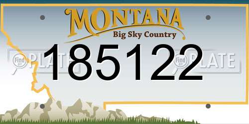 185122 Montana License Plate
