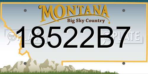 18522B7 Montana License Plate