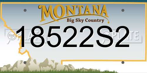 18522S2 Montana License Plate