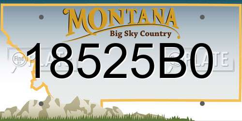 18525B0 Montana License Plate