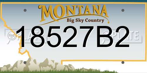 18527B2 Montana License Plate