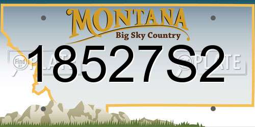 18527S2 Montana License Plate