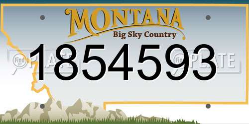 1854593 Montana License Plate