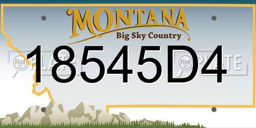 18545D4 Montana License Plate