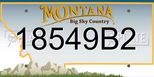 18549B2 Montana License Plate