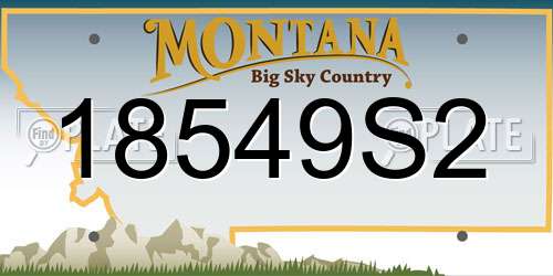 18549S2 Montana License Plate