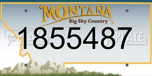 1855487 Montana License Plate
