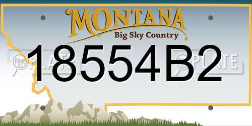 18554B2 Montana License Plate