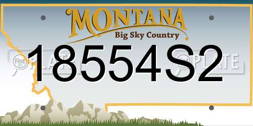 18554S2 Montana License Plate