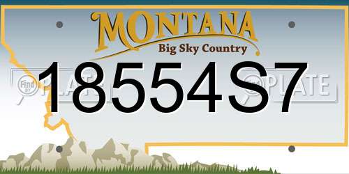 18554S7 Montana License Plate