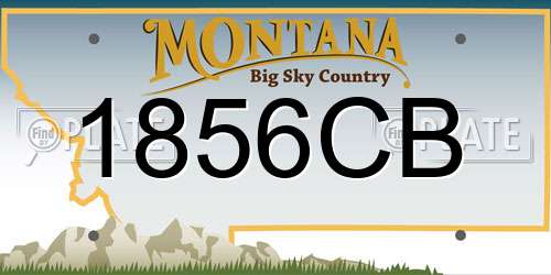 1856CB Montana License Plate